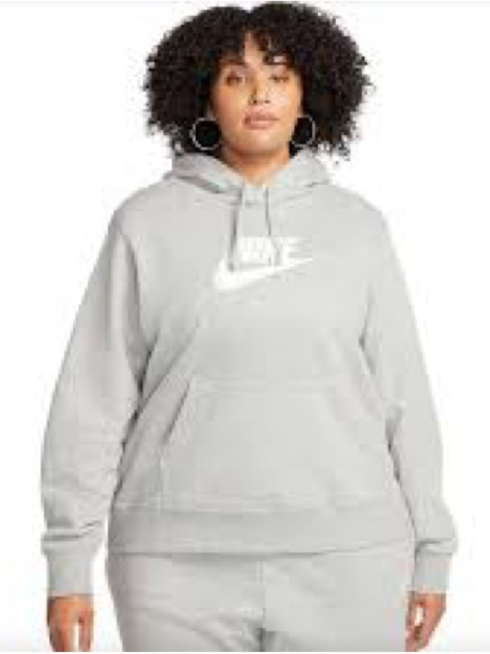 NWT Nike Sportswear Club Fleece Hoodie Gray Women's Comfy Plus Sz XXL
